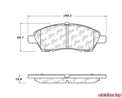 Centric Premium Ceramic Pads with Shims and  Hardware 301.15920 - 301.15920