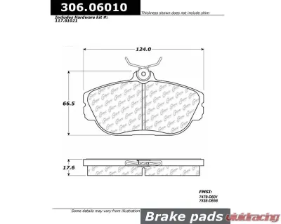 Centric Fleet Performance Brake Pads with Hardware 306.06010 - 306.06010