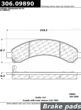 Centric Fleet Performance Brake Pads with Hardware 306.09890                                     - 306.09890 - Image 3