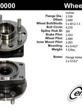Centric C-Tek Standard Hub and Bearing Assembly; With ABS 400.20000E                                     - 400.20000E - Image 5