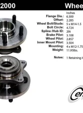 Centric C-Tek Standard Hub and Bearing Assembly; With ABS 400.22000E                                     - 400.22000E - Image 5