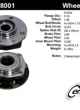 Centric C-Tek Standard Hub and Bearing Assembly without ABS 400.38001E                                     - 400.38001E - Image 5