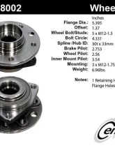 Centric Premium Hub and Bearing Assembly without ABS 400.38002                                     - 400.38002 - Image 4