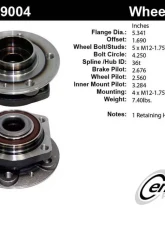 Centric Premium Hub and Bearing Assembly without ABS 400.39004                                     - 400.39004 - Image 4