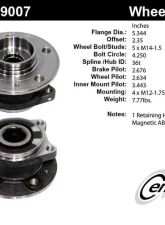 Centric C-Tek Standard Hub and Bearing Assembly; With ABS 400.39007E                                     - 400.39007E - Image 5