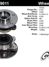 Centric Premium Hub and Bearing Assembly without ABS 400.39011                                     - 400.39011 - Image 4