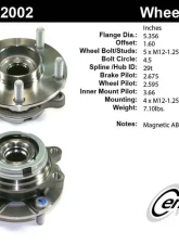Centric C-Tek Standard Hub and Bearing Assembly without ABS 400.42002E                                     - 400.42002E - Image 5
