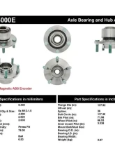 Centric C-Tek Standard Hub and Bearing Assembly; With ABS 400.45000E                                     - 400.45000E - Image 4