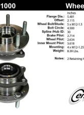 Centric C-Tek Standard Hub and Bearing Assembly without ABS 400.51000E                                     - 400.51000E - Image 5