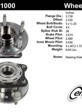 Centric Premium Hub and Bearing Assembly without ABS 400.61000                                     - 400.61000 - Image 4