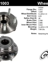 Centric C-Tek Standard Hub and Bearing Assembly without ABS 400.61003E                                     - 400.61003E - Image 5