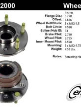 Centric C-Tek Standard Hub and Bearing Assembly without ABS 400.62000E                                     - 400.62000E - Image 5