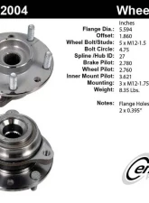 Centric C-Tek Standard Hub and Bearing Assembly without ABS 400.62004E                                     - 400.62004E - Image 5