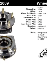 Centric C-Tek Standard Hub and Bearing Assembly without ABS 400.62009E                                     - 400.62009E - Image 5