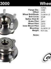 Centric C-Tek Standard Hub and Bearing Assembly without ABS 400.63000E                                     - 400.63000E - Image 5