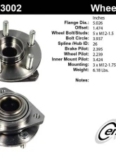 Centric C-Tek Standard Hub and Bearing Assembly without ABS 400.63002E                                     - 400.63002E - Image 5