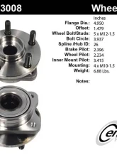 Centric C-Tek Standard Hub and Bearing Assembly without ABS 400.63008E                                     - 400.63008E - Image 5