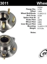 Centric C-Tek Standard Hub and Bearing Assembly without ABS 400.63011E                                     - 400.63011E - Image 5