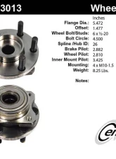 Centric C-Tek Standard Hub and Bearing Assembly without ABS 400.63013E                                     - 400.63013E - Image 5