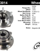 Centric C-Tek Standard Hub and Bearing Assembly; With ABS 400.63014E                                     - 400.63014E - Image 5