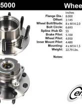 Centric C-Tek Standard Hub and Bearing Assembly without ABS 400.65000E                                     - 400.65000E - Image 6