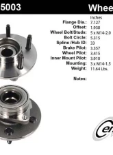 Centric Premium Hub and Bearing Assembly without ABS 400.65003                                     - 400.65003 - Image 4