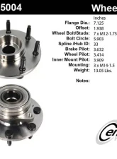 Centric Premium Hub and Bearing Assembly without ABS 400.65004                                     - 400.65004 - Image 4