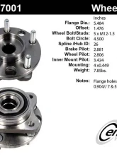 Centric C-Tek Standard Hub and Bearing Assembly without ABS 400.67001E                                     - 400.67001E - Image 5