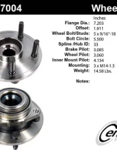Centric C-Tek Standard Hub and Bearing Assembly without ABS 400.67004E                                     - 400.67004E - Image 5