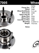 Centric C-Tek Standard Hub and Bearing Assembly without ABS 400.67005E                                     - 400.67005E - Image 5