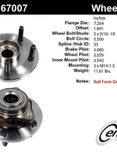 Centric C-Tek Standard Hub and Bearing Assembly without ABS 400.67007E                                     - 400.67007E - Image 5