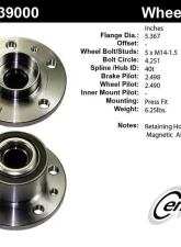 Centric C-Tek Standard Hub and Bearing Assembly; With ABS Tone Ring / Encoder 401.39000E                                     - 401.39000E - Image 5