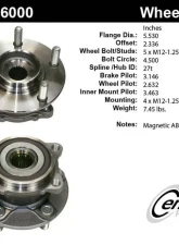 Centric Premium Hub and Bearing Assembly; With ABS Tone Ring / Encoder 401.46000                                     - 401.46000 - Image 4