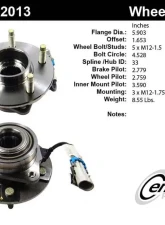 Centric C-Tek Standard Hub and Bearing Assembly; With Integral ABS 402.62013E                                     - 402.62013E - Image 4
