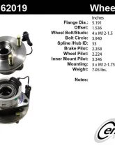 Centric C-Tek Standard Hub and Bearing Assembly; With Integral ABS 402.62019E                                     - 402.62019E - Image 4