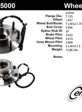 Centric C-Tek Standard Hub and Bearing Assembly; With Integral ABS 402.65000E                                     - 402.65000E - Image 4