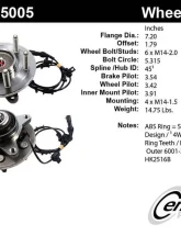 Centric C-Tek Standard Hub and Bearing Assembly; With Integral ABS 402.65005E                                     - 402.65005E - Image 4