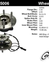 Centric C-Tek Standard Hub and Bearing Assembly; With Integral ABS 402.65006E                                     - 402.65006E - Image 4
