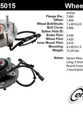 Centric C-Tek Standard Hub and Bearing Assembly; With Integral ABS 402.65015E                                     - 402.65015E - Image 7