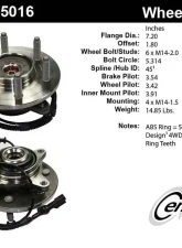 Centric C-Tek Standard Hub and Bearing Assembly; With Integral ABS 402.65016E                                     - 402.65016E - Image 7