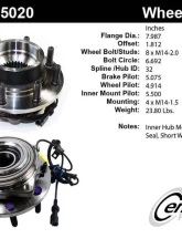 Centric C-Tek Standard Hub and Bearing Assembly; With Integral ABS 402.65020E                                     - 402.65020E - Image 7