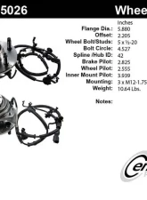 Centric C-Tek Standard Hub and Bearing Assembly; With Integral ABS 402.65026E                                     - 402.65026E - Image 6