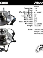 Centric C-Tek Standard Hub and Bearing Assembly; With Integral ABS 402.66000E                                     - 402.66000E - Image 7