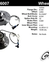 Centric C-Tek Standard Hub and Bearing Assembly; With Integral ABS 402.66007E                                     - 402.66007E - Image 7