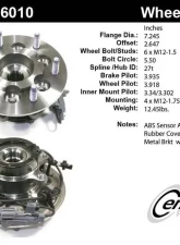Centric C-Tek Standard Hub and Bearing Assembly; With Integral ABS 402.66010E                                     - 402.66010E - Image 7