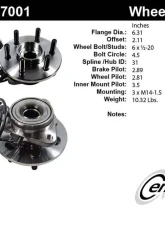 Centric C-Tek Standard Hub and Bearing Assembly; With Integral ABS 402.67001E                                     - 402.67001E - Image 5
