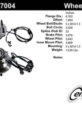 Centric C-Tek Standard Hub and Bearing Assembly; With Integral ABS 402.67004E                                     - 402.67004E - Image 7
