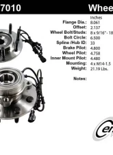 Centric C-Tek Standard Hub and Bearing Assembly; With Integral ABS 402.67010E                                     - 402.67010E - Image 7