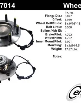 Centric C-Tek Standard Hub and Bearing Assembly; With Integral ABS 402.67014E                                     - 402.67014E - Image 7