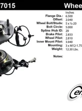Centric C-Tek Standard Hub and Bearing Assembly; With Integral ABS 402.67015E                                     - 402.67015E - Image 7
